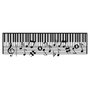 Wallity Piano - M121 Escultura de Pared de Metal Negra